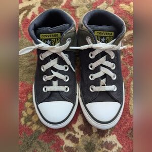 Converse Kids Black, Green  and White High-Top Sneakers